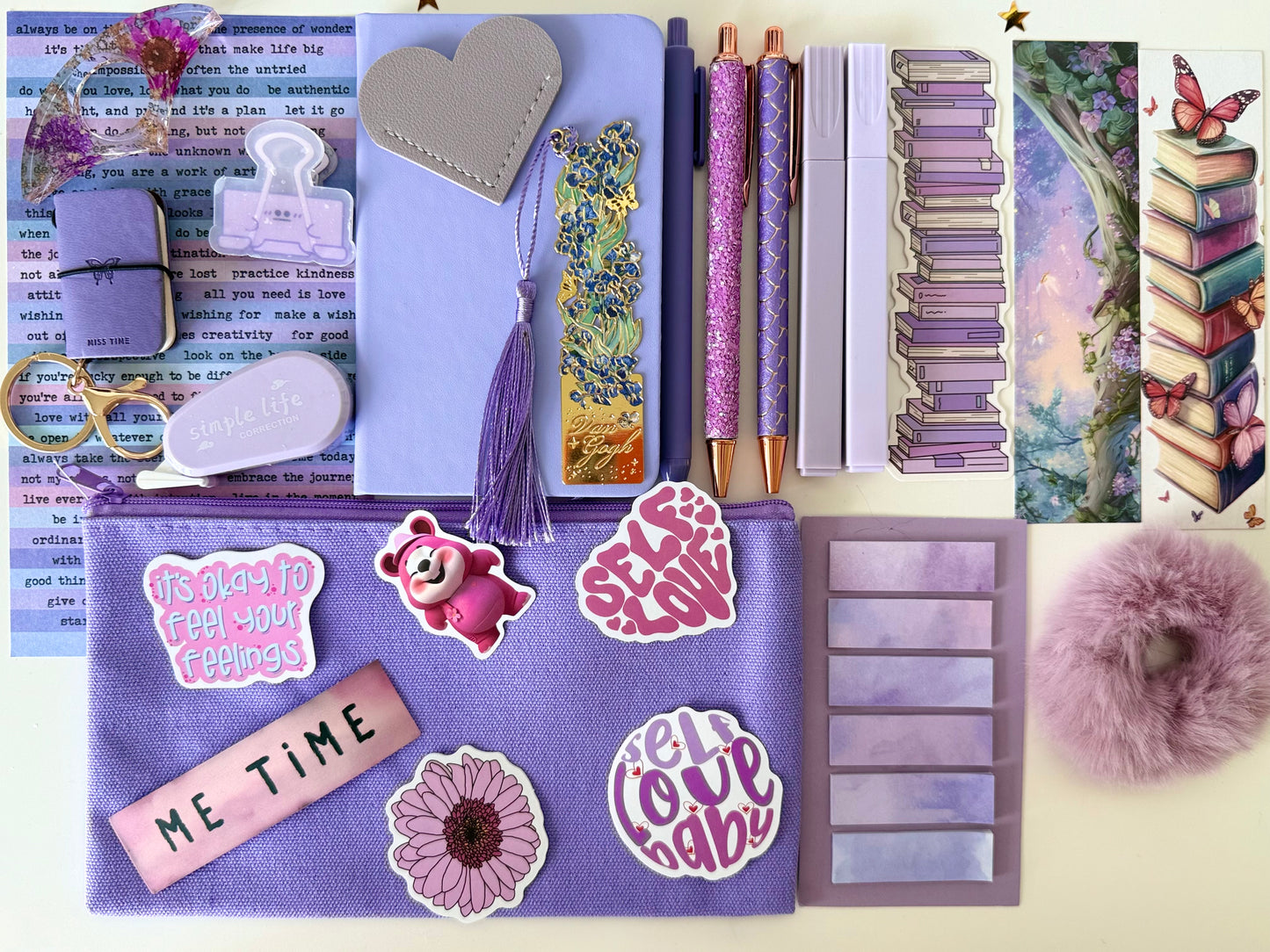 Lavender bookish bundle