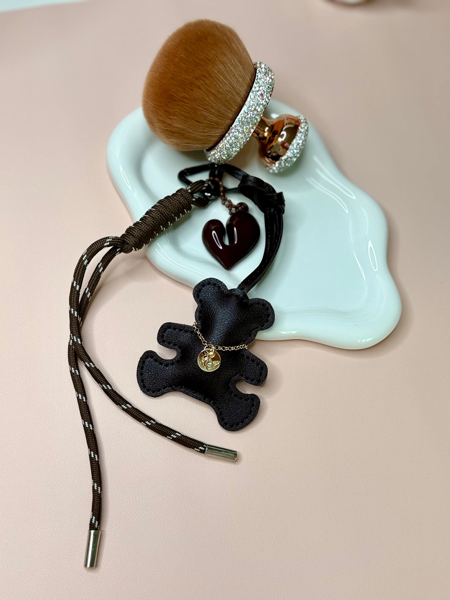 Brown Teddy Charm Set