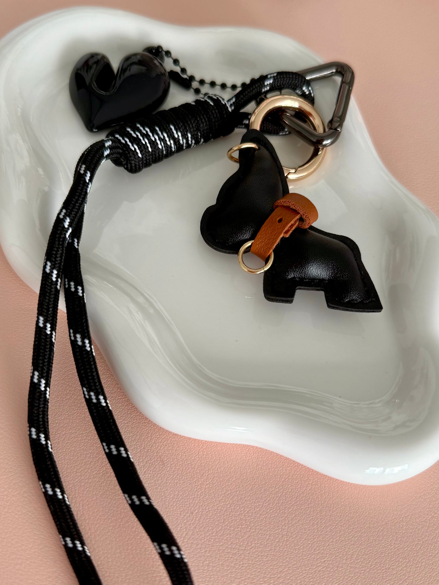 Black Heart Puppy Charm