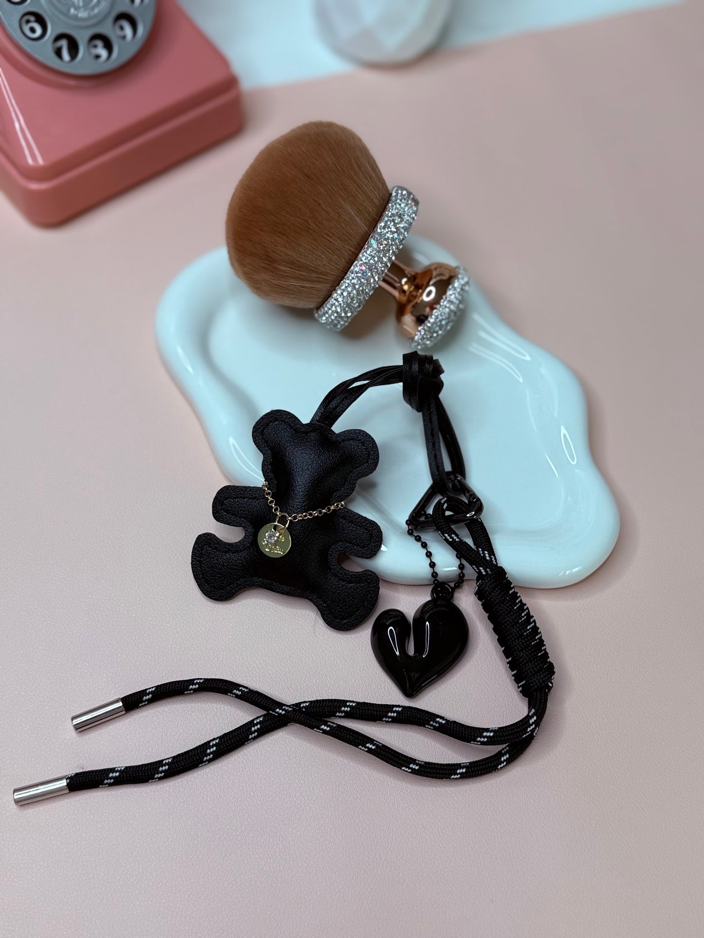 Black Teddy Charm Set — Premium Edition