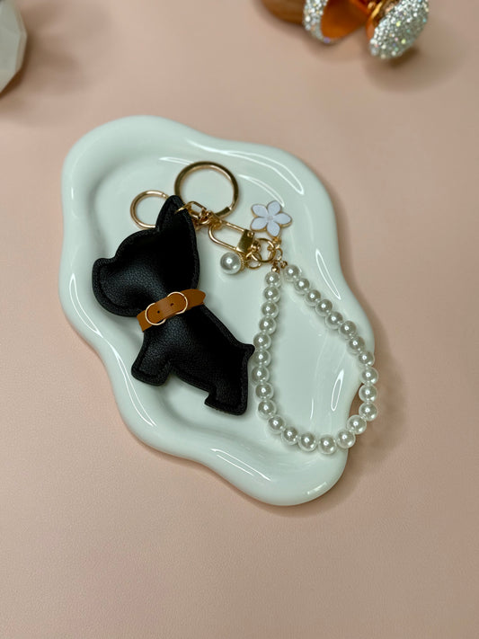 Pearl Black Puppy Charm