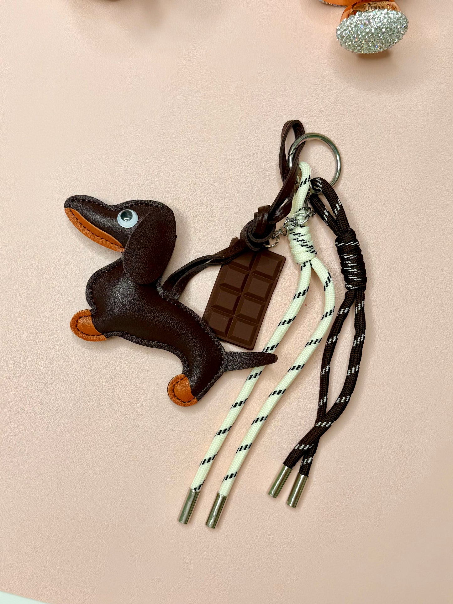 Brown Dachshund Accessory Charm Set