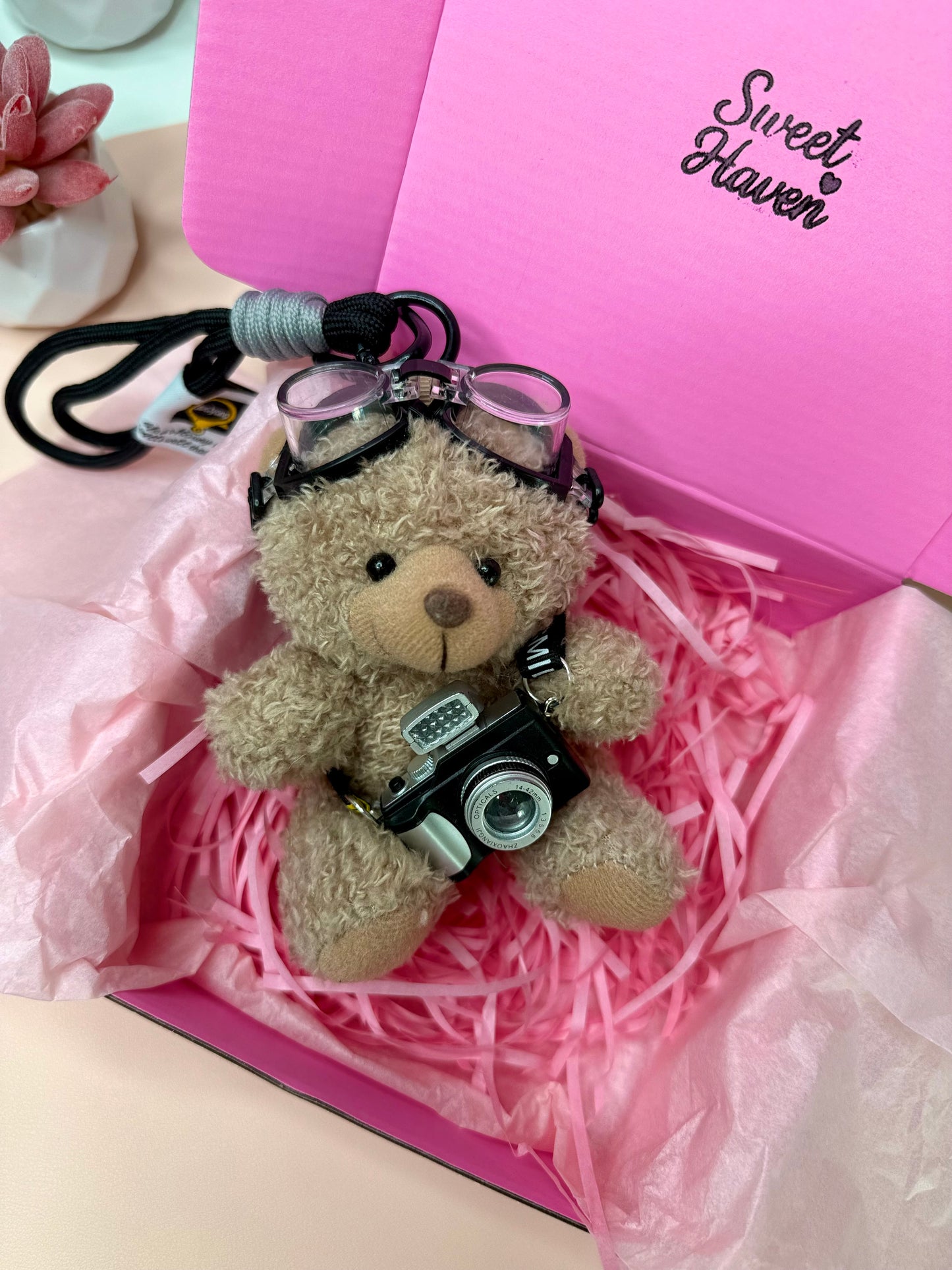 CUTE TEDDY WITH CAMERA