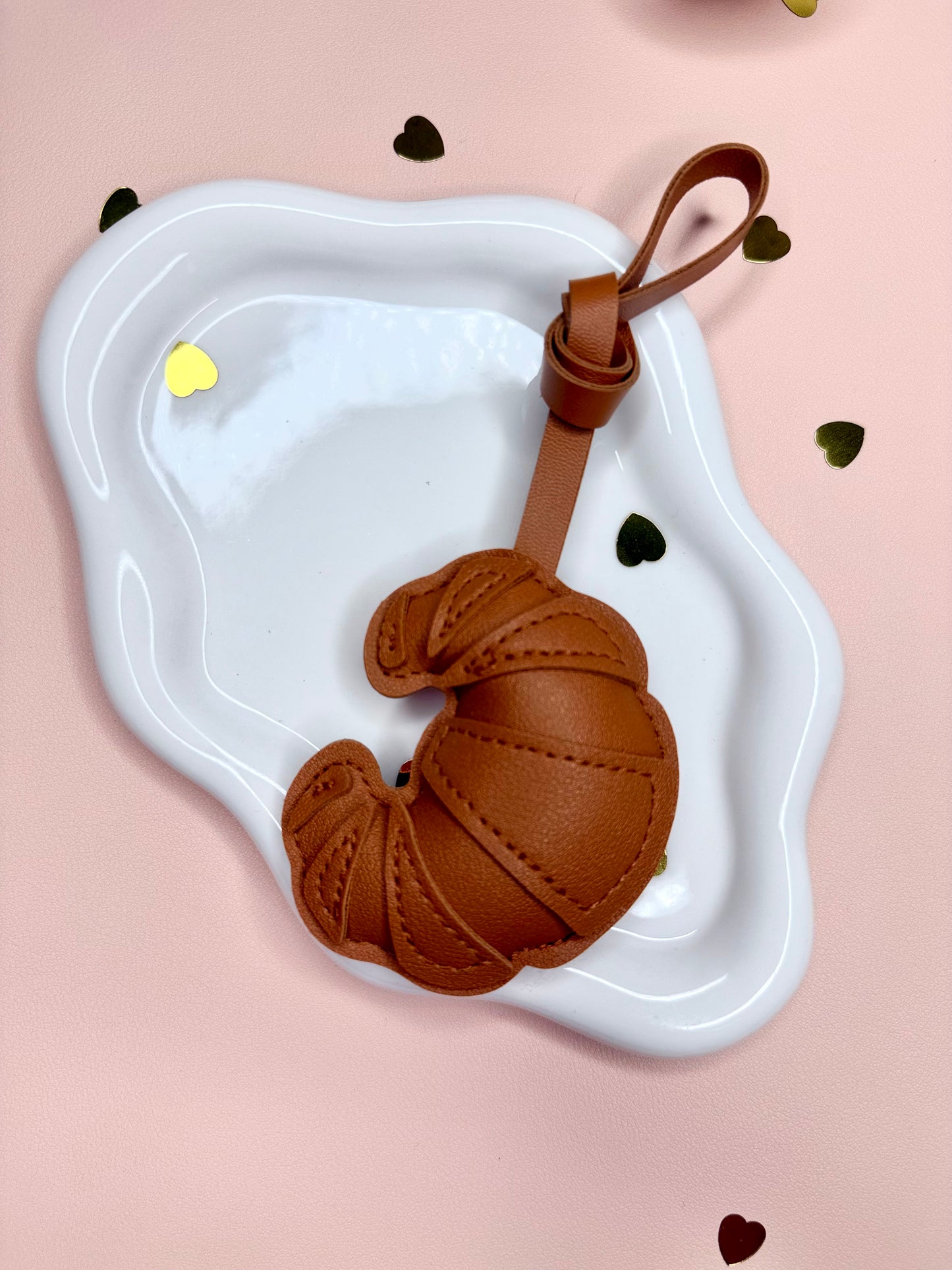 Croissant Bag Charm – Cute Aesthetic Keychain