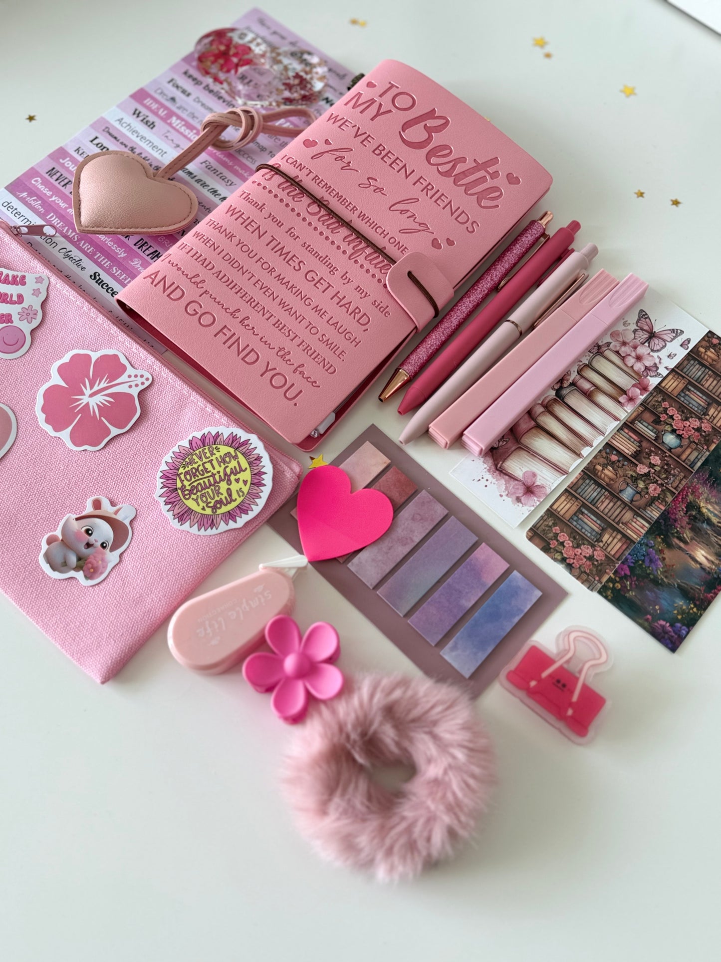 Bestie Cozy Stationery Gift Box – Pink Edition
