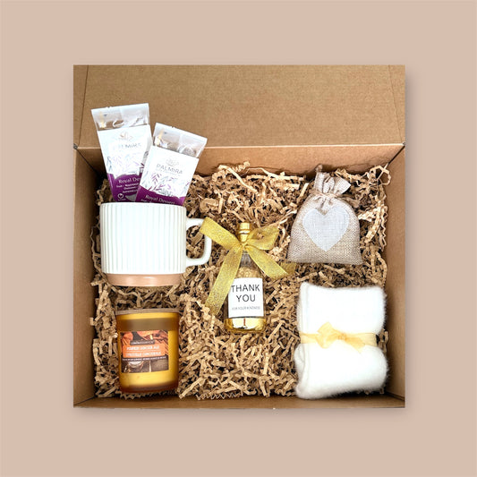 Cozy Thank You White Gift Box
